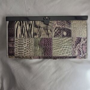 Source Unknown Multicolor Patchwork Clutch